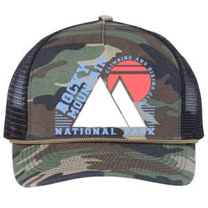 Rocky Mountain National Park Retro Rope Trucker Hat Cap