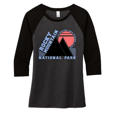 Rocky Mountain National Park Women's Tri-Blend 3/4-Sleeve Raglan Shirt