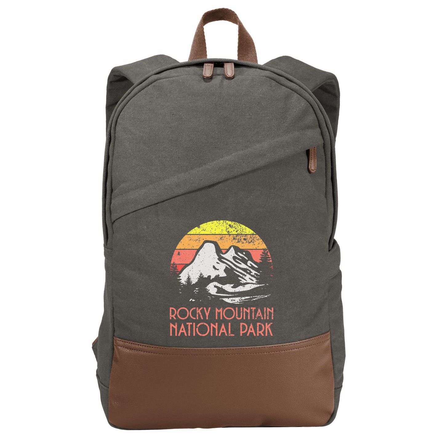 Rocky Mountain National Park Cotton Canvas Backpack