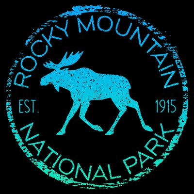 Rocky Mountain National Park Colorado Vintage Moose Graphic T-Shirt