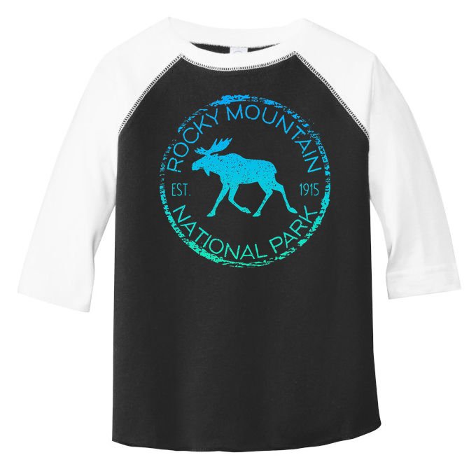 Rocky Mountain National Park Colorado Vintage Moose Graphic Toddler Fine Jersey T-Shirt