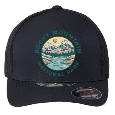 Rocky Mountains National Park Vintage Distressed Colorado Gift Flexfit Unipanel Trucker Cap