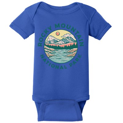 Rocky Mountains National Park Vintage Distressed Colorado Gift Baby Bodysuit
