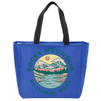 Rocky Mountains National Park Vintage Distressed Colorado Gift Zip Tote Bag