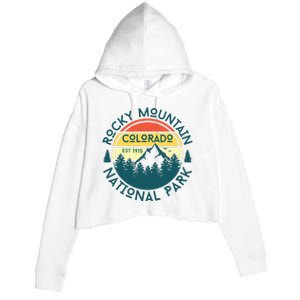 Rocky Mountain National Park Colorado Nature Hiking Crop Fleece Hoodie