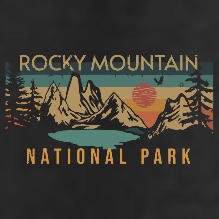Rocky Mountain National Park 7 Panel Mesh Trucker Snapback Hat