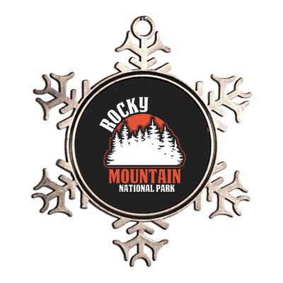 Rocky Mountain National Park Metallic Star Ornament