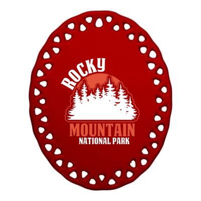 Rocky Mountain National Park Ceramic Oval Ornament