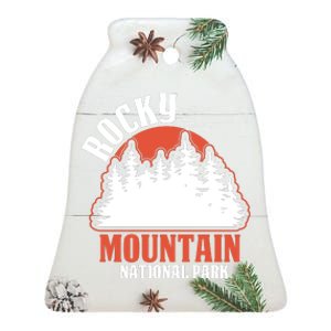 Rocky Mountain National Park Ceramic Bell Ornament