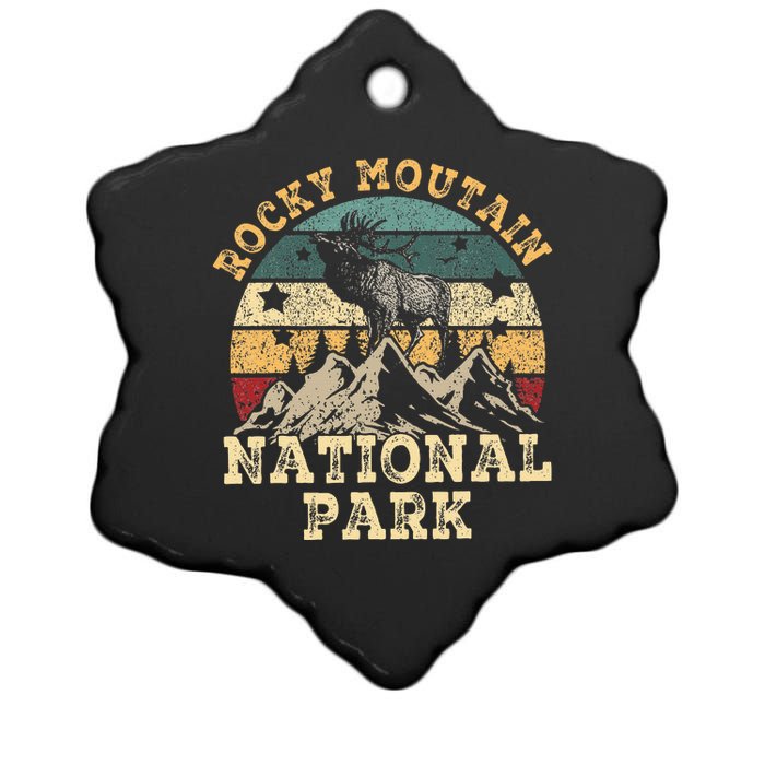 Rocky Mountain National Park Ceramic Star Ornament