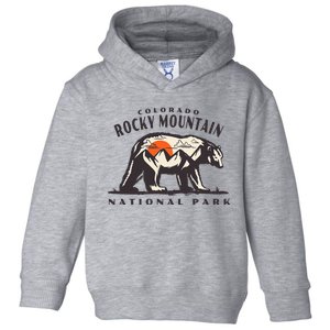 Rocky Mountain National Park Bear Mountains Sun Graphic Art Toddler Hoodie