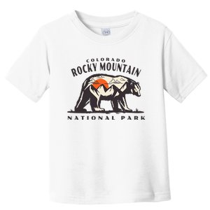 Rocky Mountain National Park Bear Mountains Sun Graphic Art Toddler T-Shirt