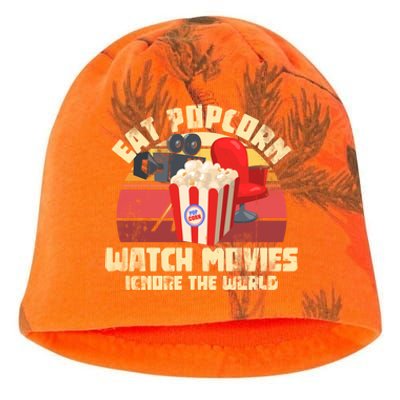 Retro Movie Night Gift Idea Film Food Lover Popcorn Cute Gift Kati - Camo Knit Beanie