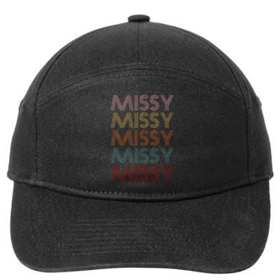 Retro Missy Name Pattern 7-Panel Snapback Hat