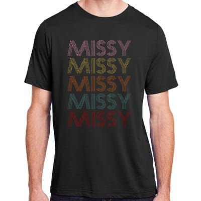 Retro Missy Name Pattern Adult ChromaSoft Performance T-Shirt