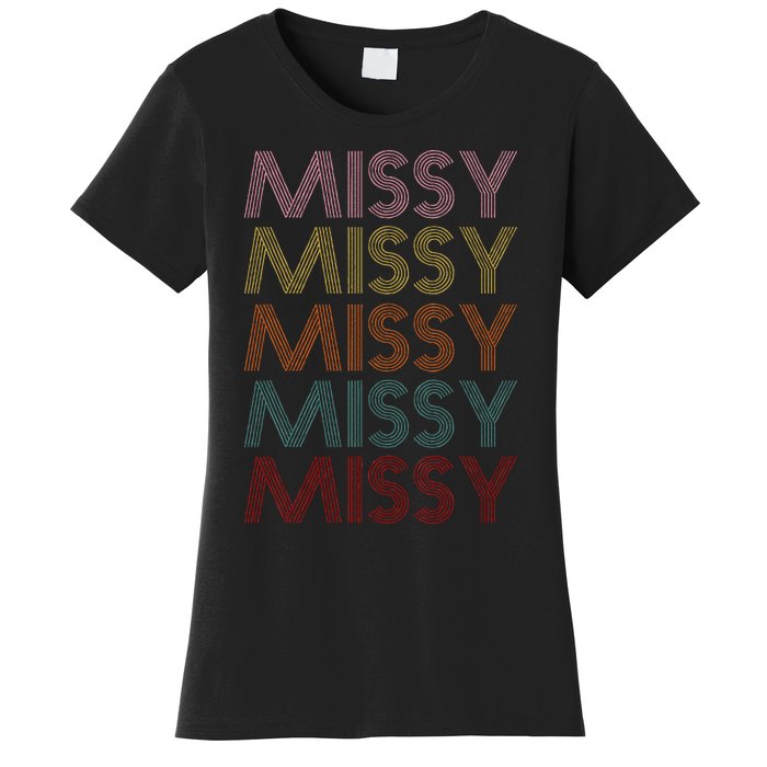 Retro Missy Name Pattern Women's T-Shirt