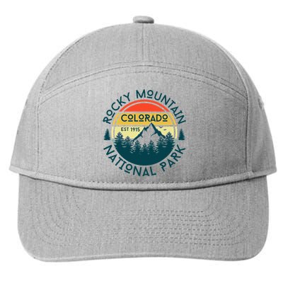 Rocky Mountain National Park Colorado Nature Hiking 7-Panel Snapback Hat