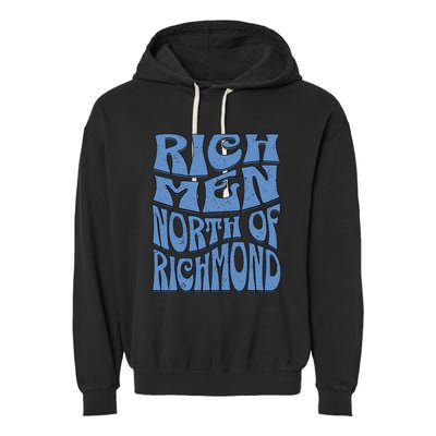 Rich Men North Of Richmond Flag Blue Collar Oliver Anthony Garment-Dyed Fleece Hoodie