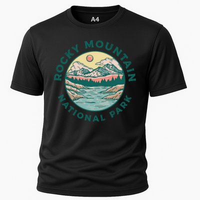 Rocky Mountains National Park Vintage Distressed Colorado Cool Gift Cooling Performance Crew T-Shirt