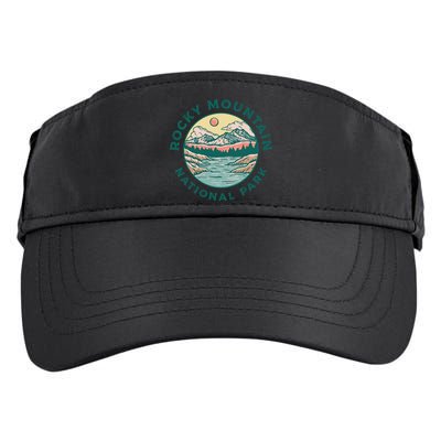 Rocky Mountains National Park Vintage Distressed Colorado Cool Gift Adult Drive Performance Visor