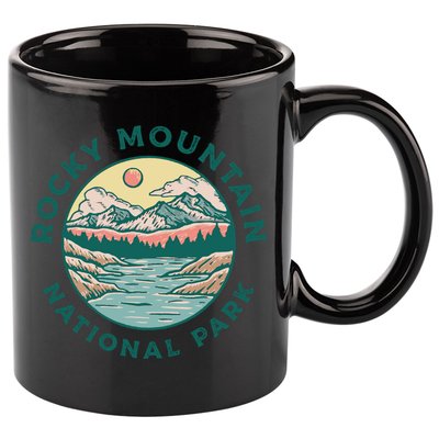 Rocky Mountains National Park Vintage Distressed Colorado Cool Gift 11oz C Handle Ceramic Mug