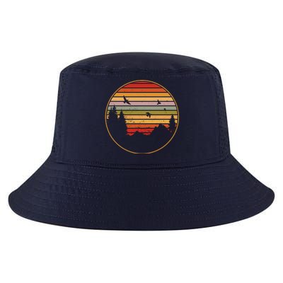 Retro Mountain Nature Sunset Cool Comfort Performance Bucket Hat