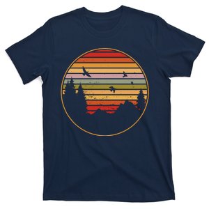 Retro Mountain Nature Sunset T-Shirt