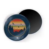 Retro Mountain Nature Sunset Magnet