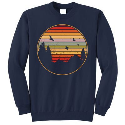 Retro Mountain Nature Sunset Tall Sweatshirt