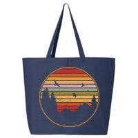 Retro Mountain Nature Sunset 25L Jumbo Tote