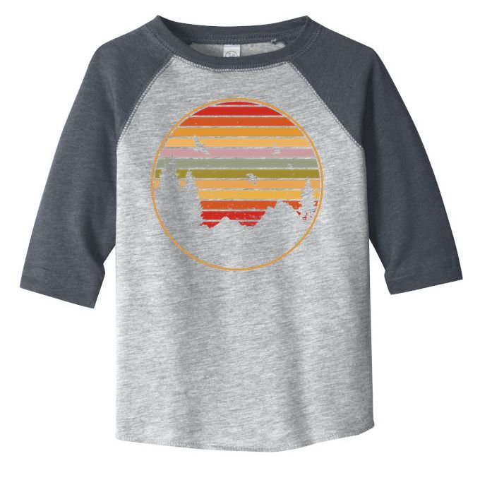 Retro Mountain Nature Sunset Toddler Fine Jersey T-Shirt