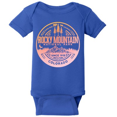 Rocky Mountain National Park Minimalist Design Seal  Baby Bodysuit
