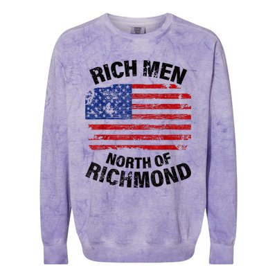 Rich Men North Of Richmond American Flag Colorblast Crewneck Sweatshirt