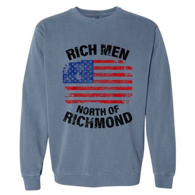 Rich Men North Of Richmond American Flag Garment-Dyed Sweatshirt