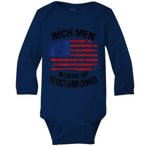 Rich Men North Of Richmond American Flag Baby Long Sleeve Bodysuit