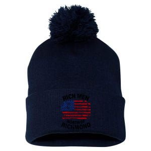 Rich Men North Of Richmond American Flag Pom Pom 12in Knit Beanie