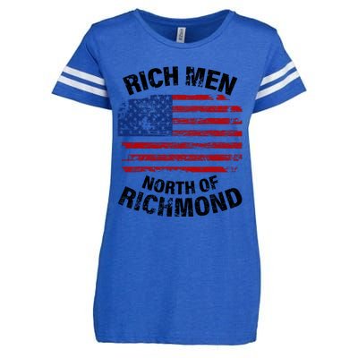 Rich Men North Of Richmond American Flag Enza Ladies Jersey Football T-Shirt