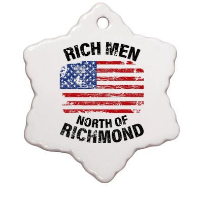 Rich Men North Of Richmond American Flag Ceramic Star Ornament