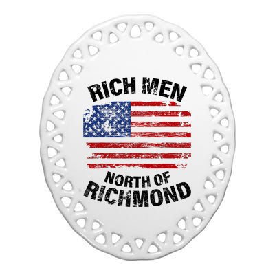 Rich Men North Of Richmond American Flag Ceramic Oval Ornament