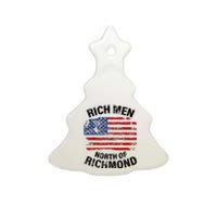 Rich Men North Of Richmond American Flag Ceramic Tree Ornament