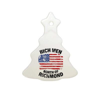 Rich Men North Of Richmond American Flag Ceramic Tree Ornament