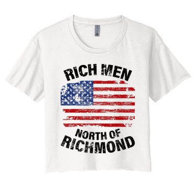 Rich Men North Of Richmond American Flag Women's Crop Top Tee