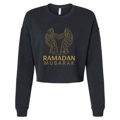 Ramadan Mubarak No Not Even Water Gift Cropped Pullover Crew