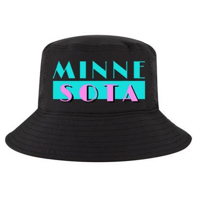 Retro Minnesota Neon Logo Minnesotan Mn State Pride Gift Cool Comfort Performance Bucket Hat