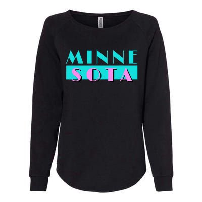 Retro Minnesota Neon Logo Minnesotan Mn State Pride Gift Womens California Wash Sweatshirt