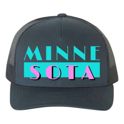 Retro Minnesota Neon Logo Minnesotan Mn State Pride Gift Yupoong Adult 5-Panel Trucker Hat