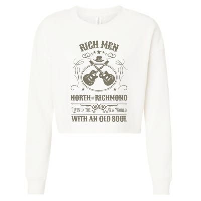 Rich Men North Of Richmond Live In The New World With An Old Soul Cropped Pullover Crew