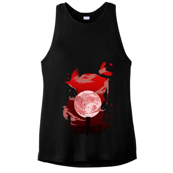 Red Moon Ninja Ladies PosiCharge Tri-Blend Wicking Tank