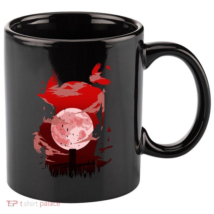 Red Moon Ninja 11oz C Handle Ceramic Mug