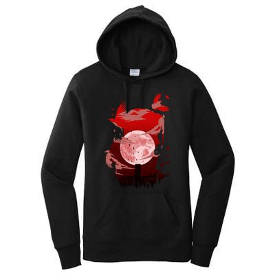 Red Moon Ninja Women's Pullover Hoodie
